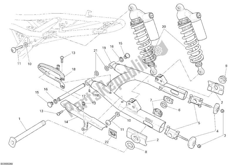 All parts for the Swing Arm of the Ducati Sportclassic Sport 1000 USA 2008